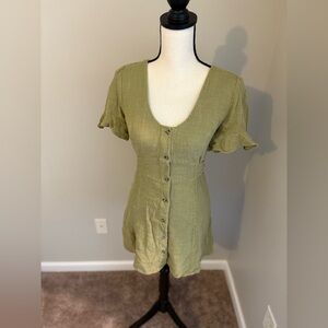 Free People Green Mini Dress